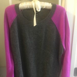 Cashmere Aqua two-toned sweater